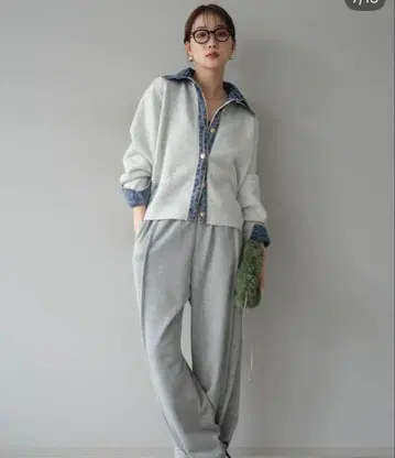 Lumier 릴랙스 핏 그레이 와이드 팬츠 M 사이즈