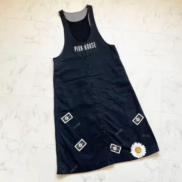 PINK HOUSE 핑크하우스 마가렛 와펜 오버롤 스커트