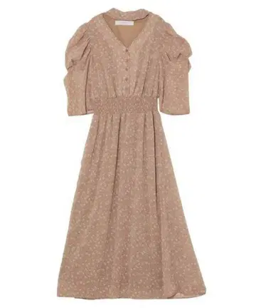 라그나문 플라워 프린트 베이지 원피스