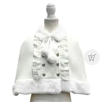 DearMyLove 유메텐보 퍼폼폼하트비쥬리본케이프코트