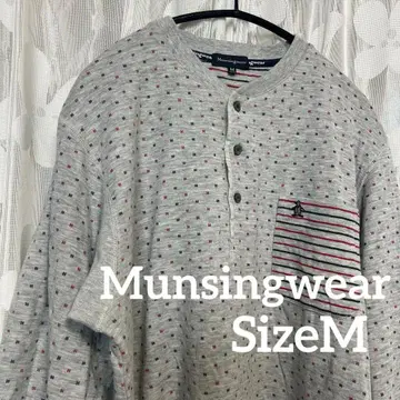 먼싱웨어 헨리넥 긴팔 풀오버 올 패턴 그레이 남성용 M