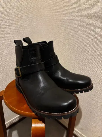 데이토나 레더 엔지니어 부츠 블랙