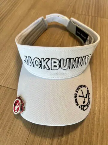 JACK BUNNY 화이트 바이저 & 마커 2개 세트