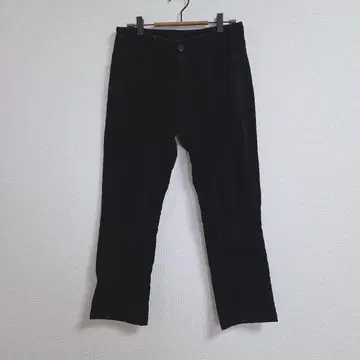 유니클로 블랙 코듀로이 스트레이트 팬츠