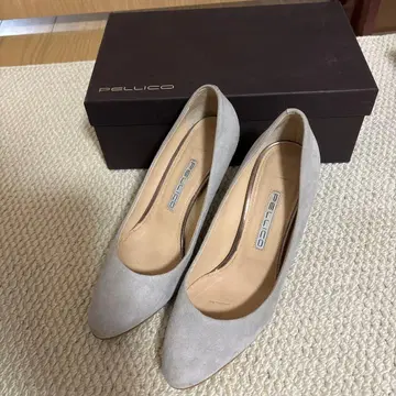 PELLICO 그레이 스웨이드 하이힐