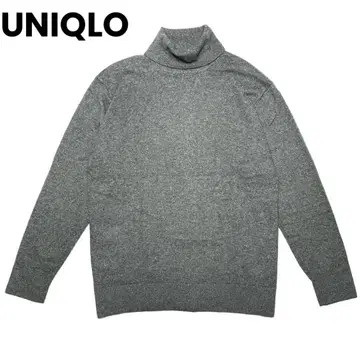 UNIQLO 캐시미어 터틀넥 스웨터 4XL 그레이 오버 사이즈 니트