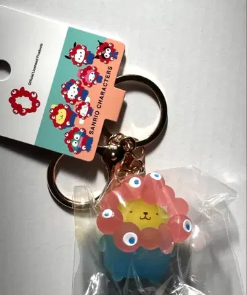 먀쿠먀쿠 산리오 키링 클리어 컬러 폼폼푸딩 만박