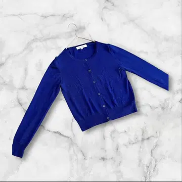 엠프리미어 긴팔 가디건 블루 S 사이즈 신축성 모 아크릴