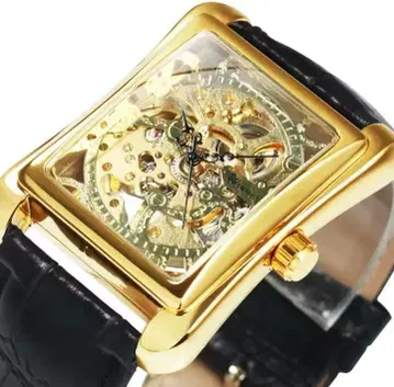 WINNER 골드 스켈레톤 자동 시계