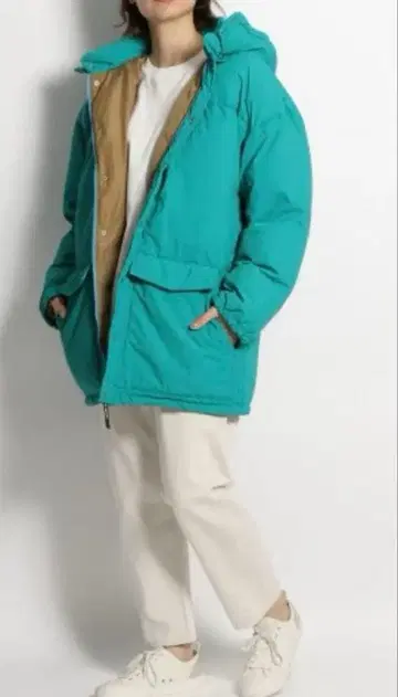 니코앤드 아라이 다운 청록색 M