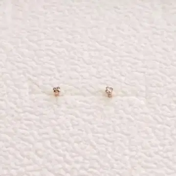 k10 핑크 골드 다이아몬드 귀걸이