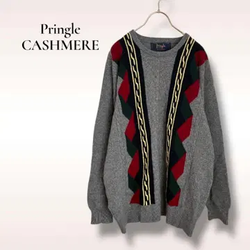 새상품급 Pringle 프링글 캐시미어 풀오버 니트 패턴 M