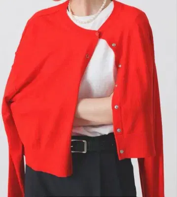 IENA IENA BLACK 스테이시 가디건 레드