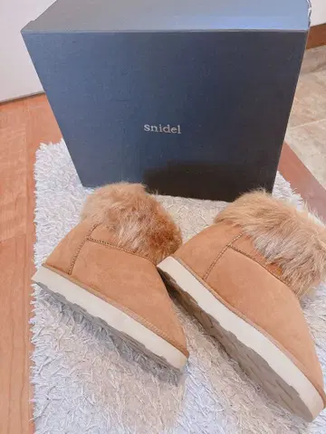 Snidel 브라운 퍼 어그 부츠 M