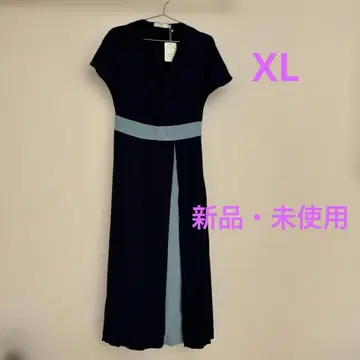 네이비와 스카이블루 롱 원피스 XL 결혼식, 파티