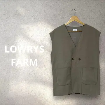 [ LOWRYS FARM ] 고급 더블 페이스 재단 V넥 지레 베스트