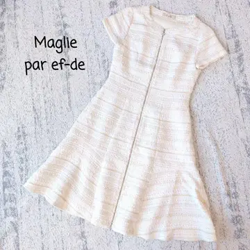 마리게 파 에프데 * 라메 트위드 A 라인 원피스 7호 일본제