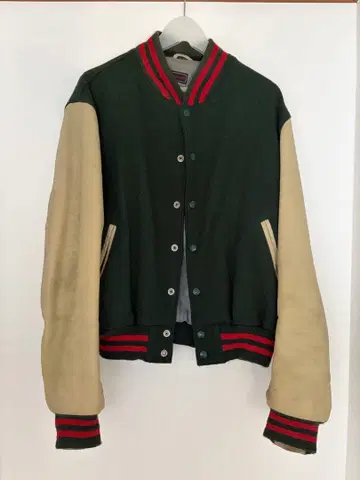 All American Boy 바시티 자켓 L 사이즈 다크 그린