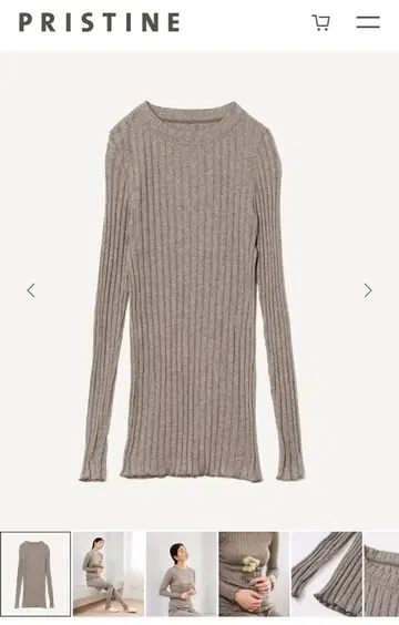 프리스틴의 야크 혼방 티셔츠 오가닉 코튼