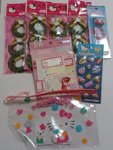 헤이세이 레트로 헬로키티 씰 오너먼트 스트랩 비닐 파우치