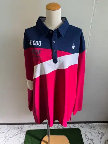 LE COQ SPORTIF 긴팔 피케 셔츠 네이비/핑크