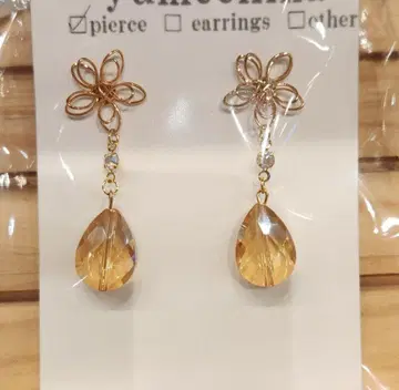 플라워 디자인 드롭 귀걸이