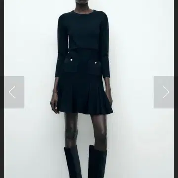 ZARA 플리츠 니트 원피스 [ XS ]