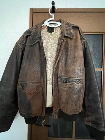 AVIREX A-2 플라이트 자켓 빈티지 가죽 자켓