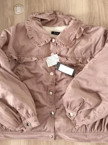 빅 사이즈//코듀로이//보아//블루종//핑크//3L