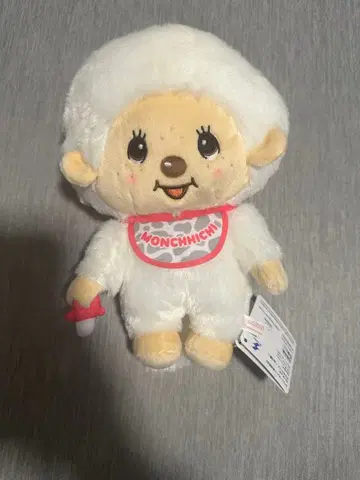 몽치치 봉제 인형 화이트 스마트폰 케이스 백