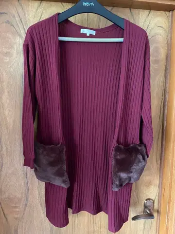 미사용에 가까운 새상품급 그로브 리브 롱 가디건 M 사이즈