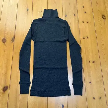 홈스펀 무봉제 골지 터틀넥 풀오버 6286 차콜