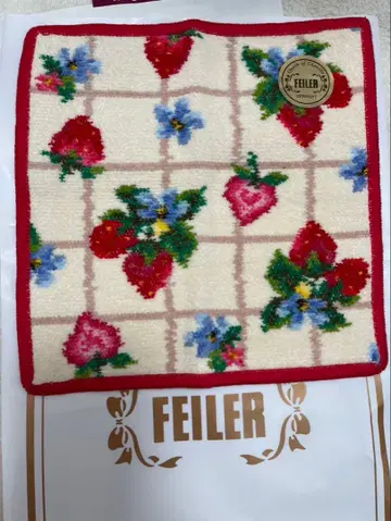 새상품 페이 FEILER 스트로베리 손수건