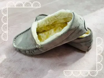 거의 새상품! 그레이 스웨이드 모카신