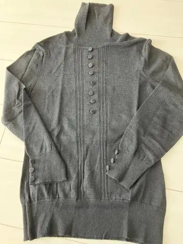 Harrods 울 70% 실크 30% 블랙 하이넥 스웨터