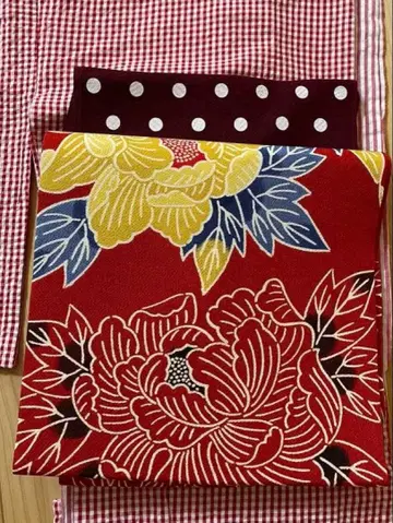 크레이프 원단 나고야 오비와 야마토의 오비 장식 천 세트 순수 실크