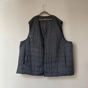 유니클로 웜 패디드 4XL 그레이 퀼팅 베스트