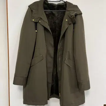 모즈 코트 카키 보아 깔끔한