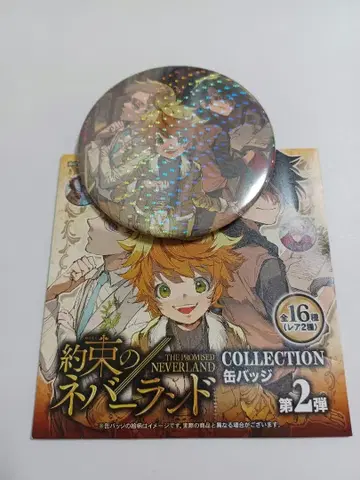 약속의 네버랜드 전시회 한정판 캔뱃지 레터