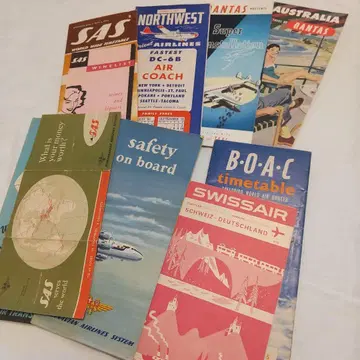 1950년대 유럽/미국 항공사 기내 빵 안내 책자 일괄