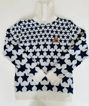 라우드마우스 별 패턴 터틀넥 스웨터 여성용