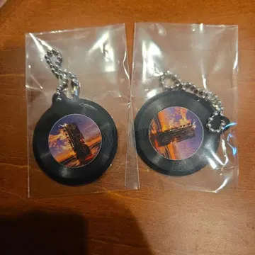 B'z 레코드 디자인 키링 2개 세트