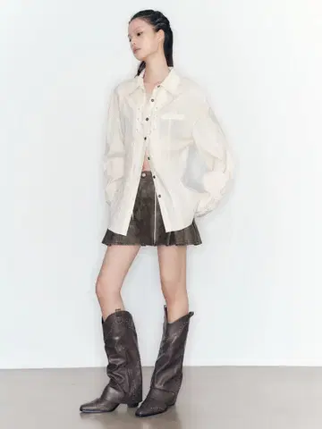 Wonah Lapel tie-up Blouses S 사이즈