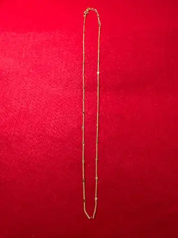 925 실버 길쭉한 바 목걸이 약 45cm