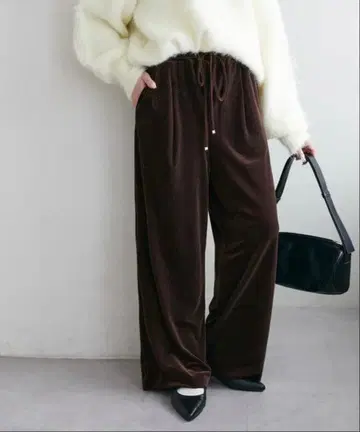 DISCOAT 벨로아 와이드 팬츠