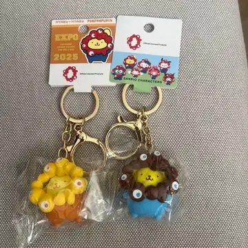 폼폼푸딩 간사이 만박 오사카 만박 키링 2개 세트