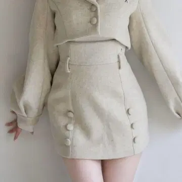 [ andmary ] Blair high waist skirt beige