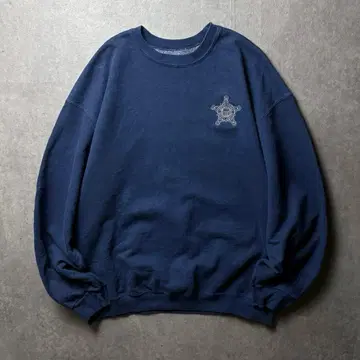 미국 빈티지 의류 시크릿 서비스 원포인트 자수 경찰 밀리터리 네이비 XL