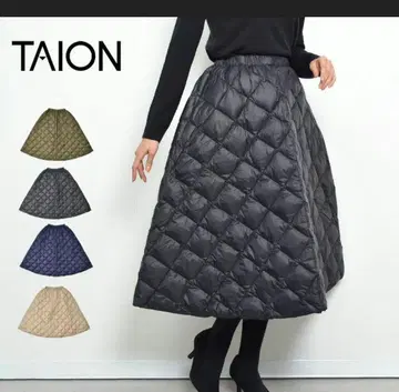 TAION 차콜 플레어 롱 스커트 M