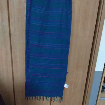 울 스트라이프 스톨 파란색 계열